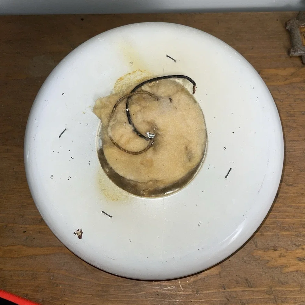 Vintage Mid Century Moe Light Ceiling Light Fixture Atomic Saucer Light